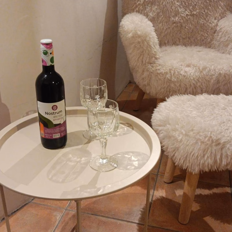 Vino e bevande di benvenuto lasciati dalle proprietarie per gli ospiti